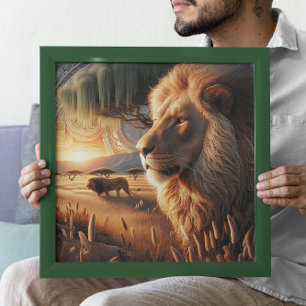 Poster Le Lion Majeur En Roaming Avec Awe