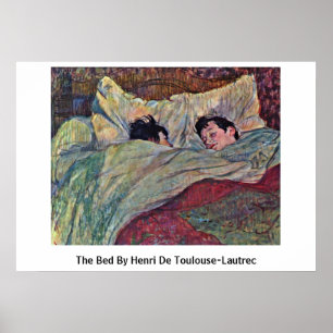 Poster Le lit par Henri De Toulouse-Lautrec