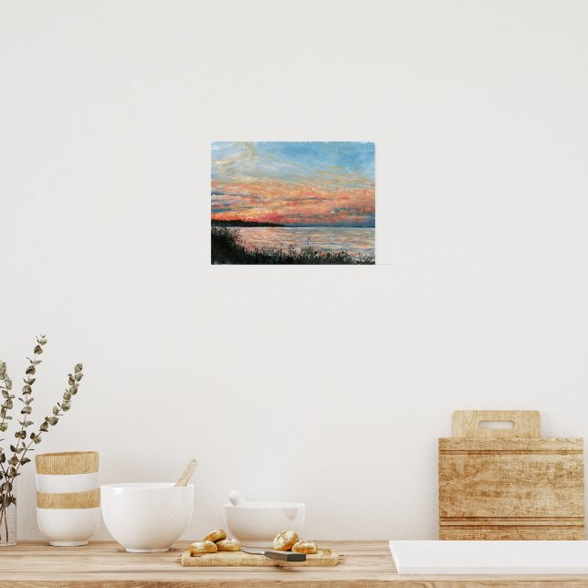 Poster Le littoral de Sunset Beach (Cuisine)