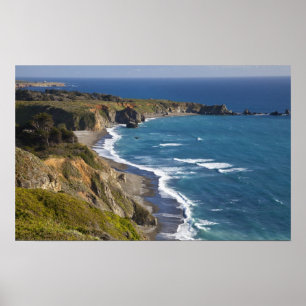 Poster Le littoral du Big Sur en Californie, États-Unis