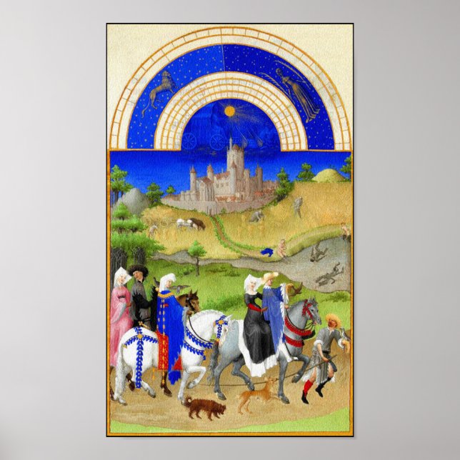 Poster Le livre des heures - août (Devant)