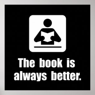 Poster Le livre est meilleur