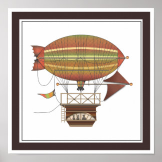 Poster Le Locke Hackney Airship Flying Machine