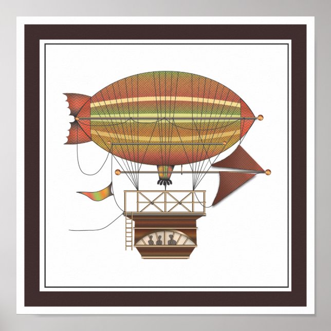 Poster Le Locke Hackney Airship Flying Machine (Devant)