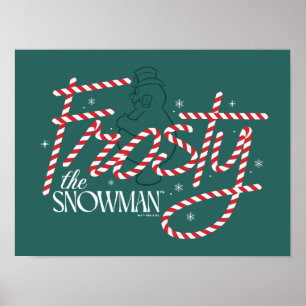 Poster Le logo du Sucre de canne Snowman Frosty