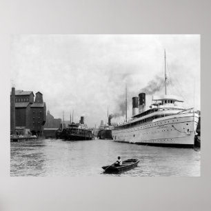 Poster Le long de la rivière, Buffalo, N.Y. : 1905