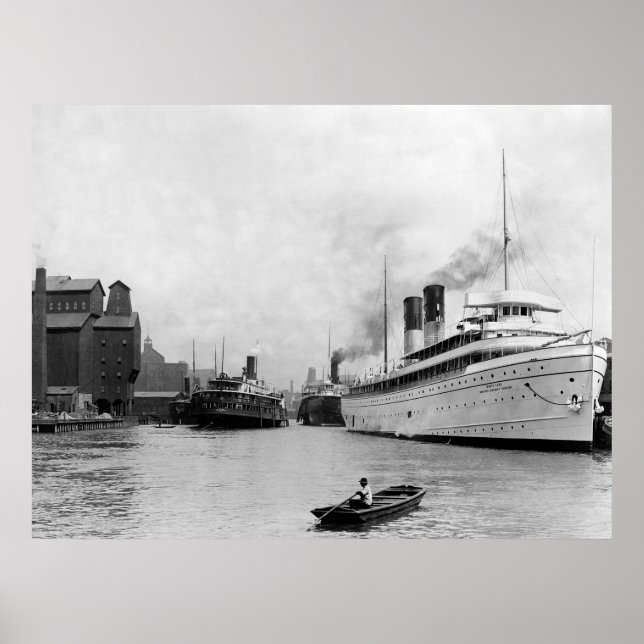 Poster Le long de la rivière, Buffalo, N.Y. : 1905 (Devant)