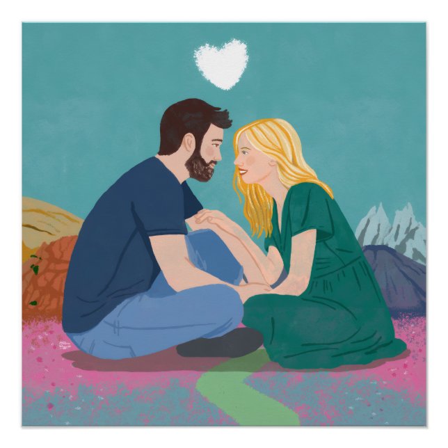 Poster Le long voyage du respect des Pos Romantiques (Devant)