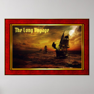 Poster Le Long Voyage - Galions à voile