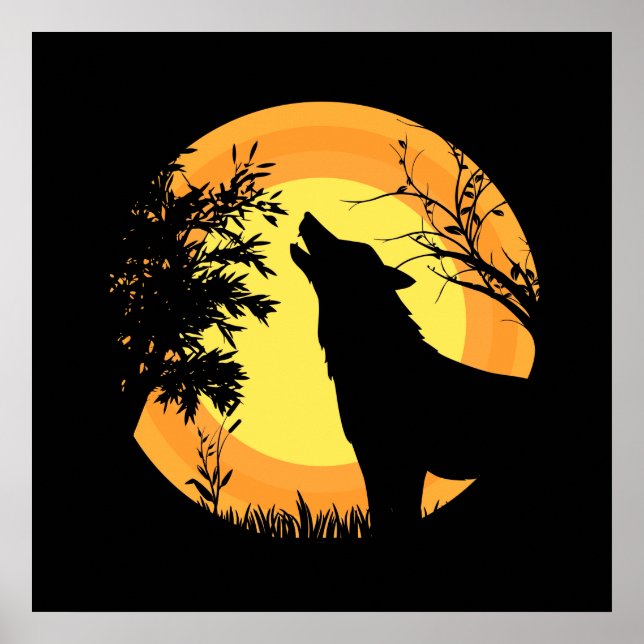 Poster Le loup dans les bois (Devant)
