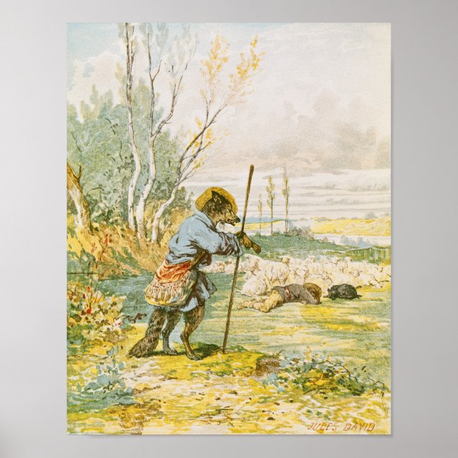 Poster Le loup en berger (Devant)