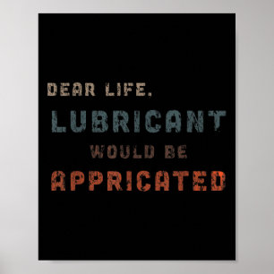 Poster Le lubrifiant Vintage pour la vie en état de détre
