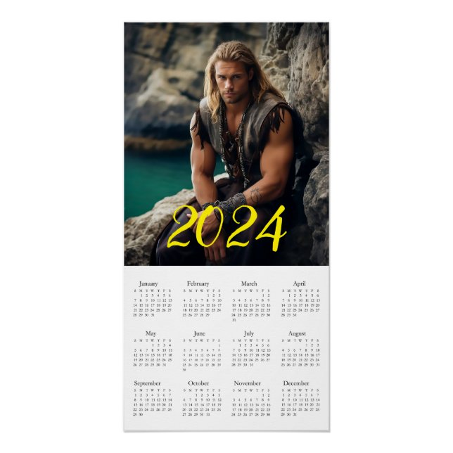 Poster Le Macho Le Plus Brutal 2024. Calendrier (Devant)