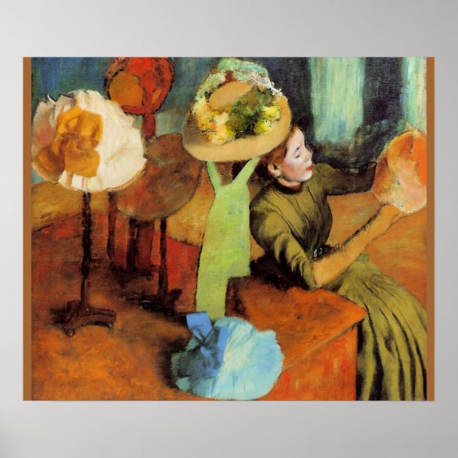 Poster Le magasin de la friterie par Edgar Degas (Devant)