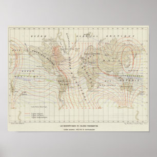 Poster Le Magnetisme du Globe Terrestre
