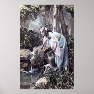 Poster Le magnifique Maiden Romantique Français 1906 Vint