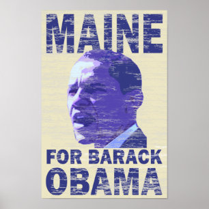 Poster Le Maine pour l'affiche de Barack Obama