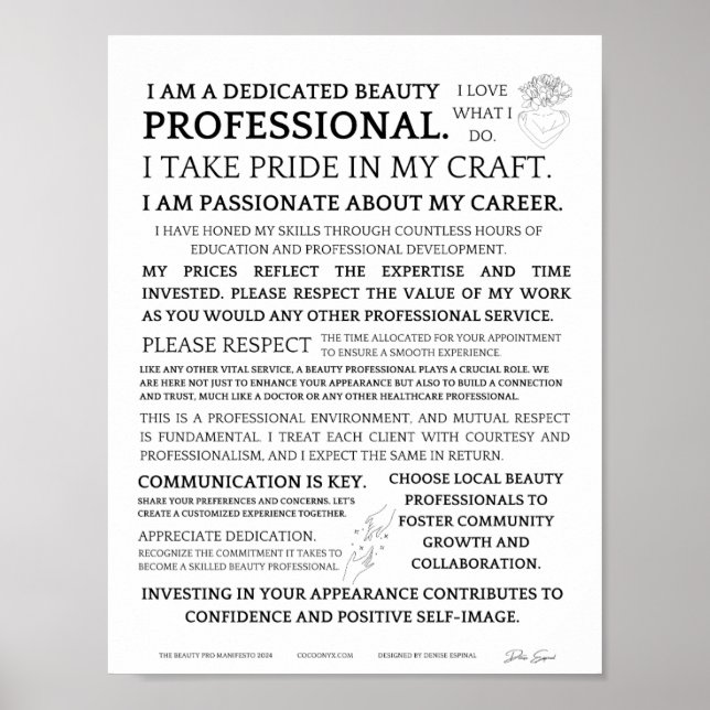 Poster Le manifeste Beauty Pro (Devant)