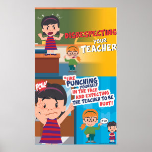 Poster Le manque de respect n'est jamais Cool (Matte)