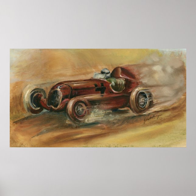 Poster Le Mans Racecar par Ethan Harper (Devant)