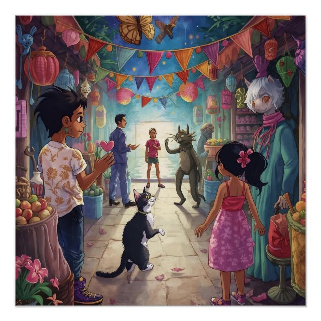 Poster Le Marché Entre Les Mondes (Devant)