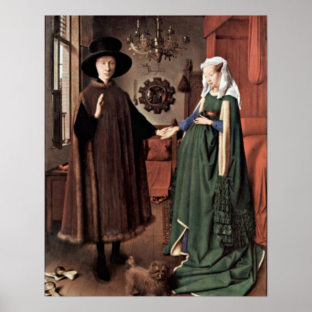 Poster Le Mariage Arnolfini par Jan van Eyck (Devant)