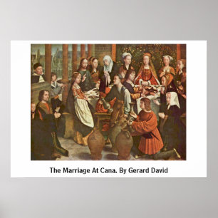 Poster Le mariage chez Cana. Par Gerard David
