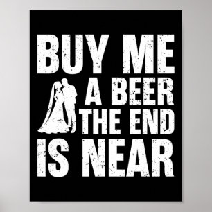 Poster Le Mariage de la partie Fournitures Bachelor Groom