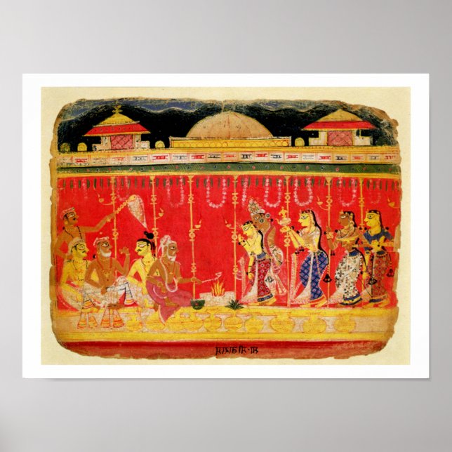Poster Le mariage des parents de Krishna, d'une dispersio (Devant)