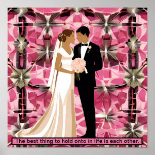 Poster Le mariage est de trouver quelqu'un qui est d'acco