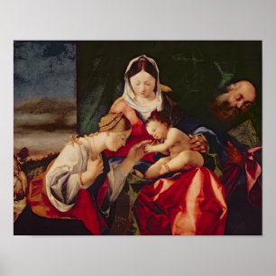 Poster Le mariage mystique du saint Catherine, 1505/8