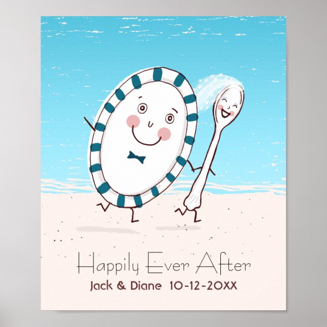 Poster Le mariage sur la plage "The Dish Runs Away with t (Devant)