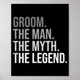 Poster Le marié homme le mythe la légende célibataire