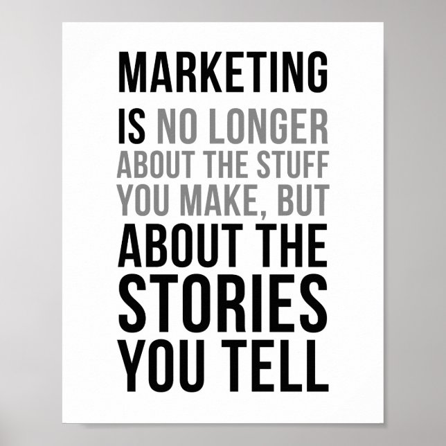 Poster Le Marketing Ne Concerne Plus Les Choses Que Vous  (Devant)