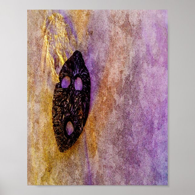 Poster Le masque de la nature sur la plage (Devant)