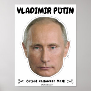 Poster Le masque d'Halloween de Vladimir Poutine