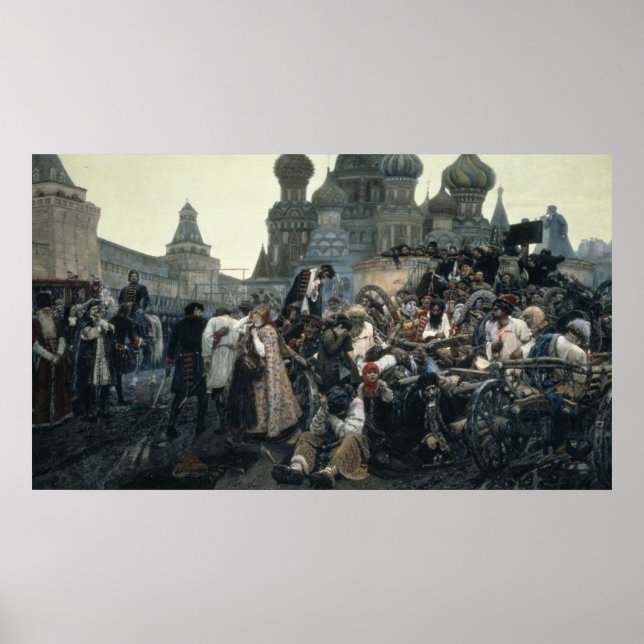 Poster Le matin de l'exécution de la Streltsy (Devant)