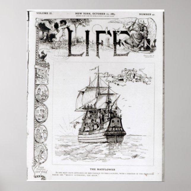 Poster Le Mayflower, couverture de 'Life' (Devant)