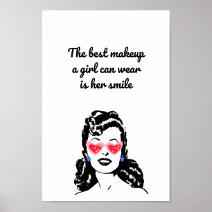 Poster Le meilleur maquillage qu'une fille puisse porter