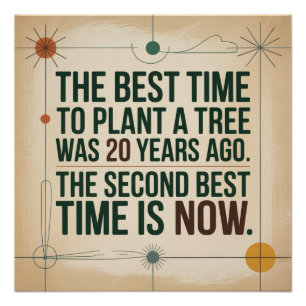 Poster Le Meilleur Moment Pour Planter Un Arbre Était Il