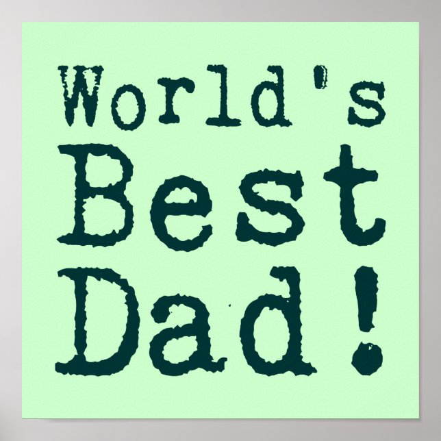 Poster Le meilleur papa du monde vert (Devant)
