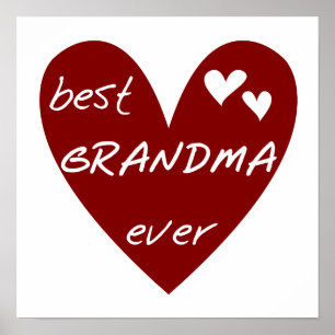 Poster Le meilleurs T-shirts et cadeaux de grand-maman de