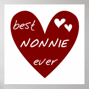 Poster Le meilleurs T-shirts et cadeaux de Nonnie de coeu