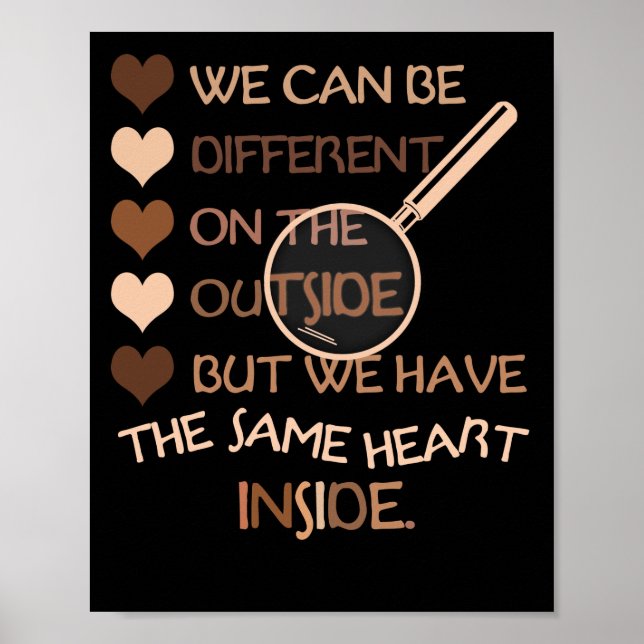 Poster Le même coeur à l'intérieur - Mois de l'histoire N (Devant)