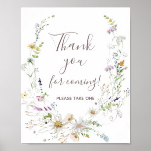 Poster Le Merci fleur sauvage pour la signature préférée