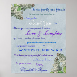 Poster Le Merci Mariage de Purple Lilac