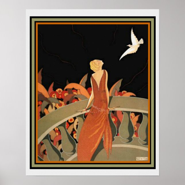 Poster "Le Messager" par Halouze Ca 1925 16 x 20 (Devant)