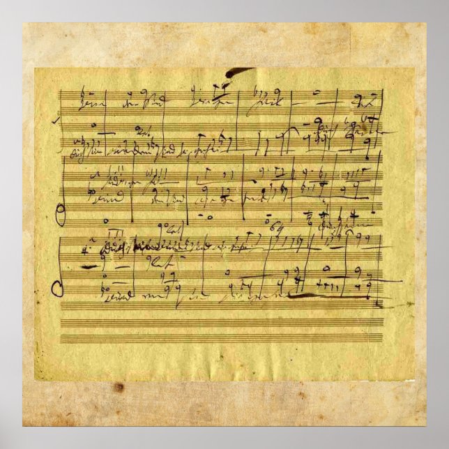 Poster Le "Messie" de Handel dans la main de Beethoven (Devant)