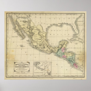Poster Le Mexique, Amérique Centrale