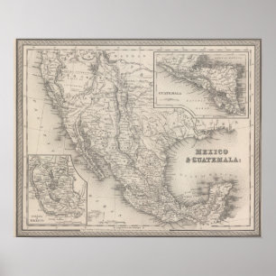 Poster Le Mexique et le Guatemala